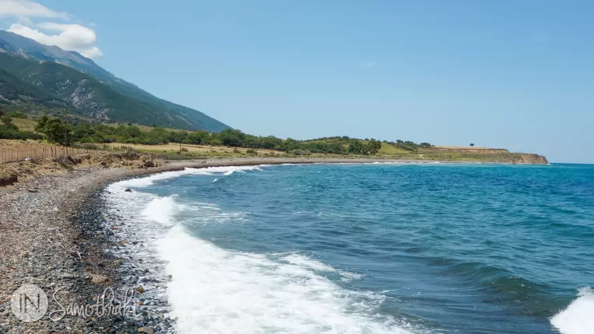 A view of Cape Skepastos from the churchyard