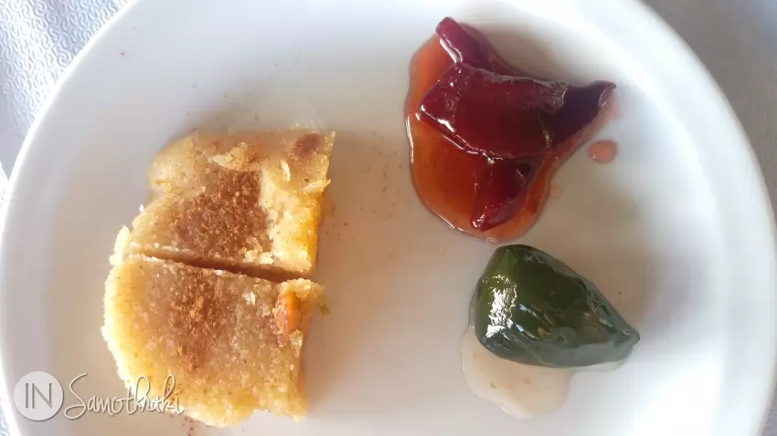 The complimentary dessert