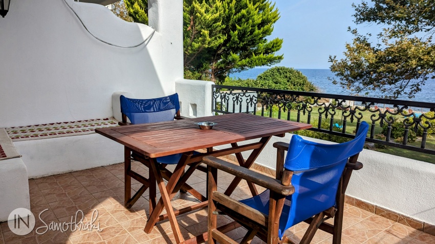 In the morning, you can drink your coffee on the terrace.