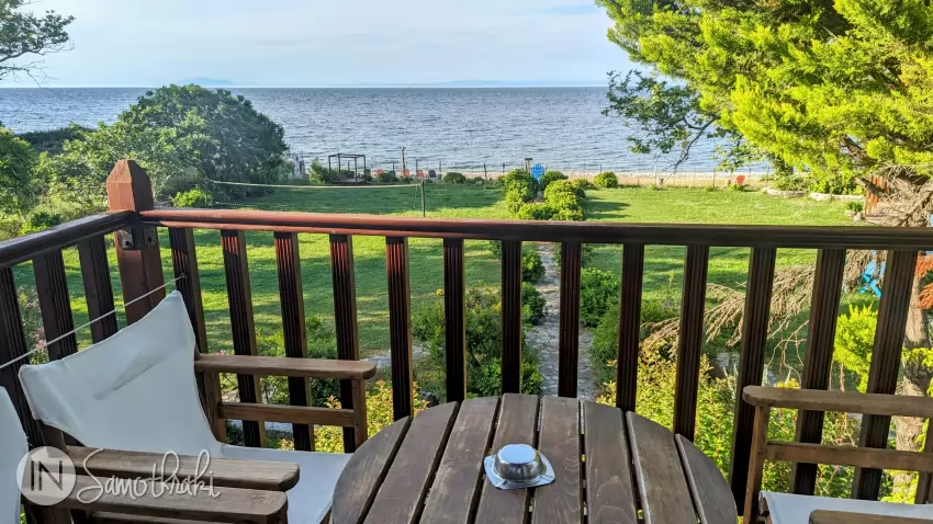 The view from the sea-facing rooms