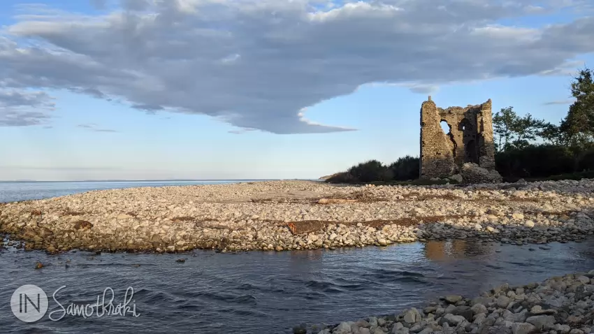 The tower seen from across the river