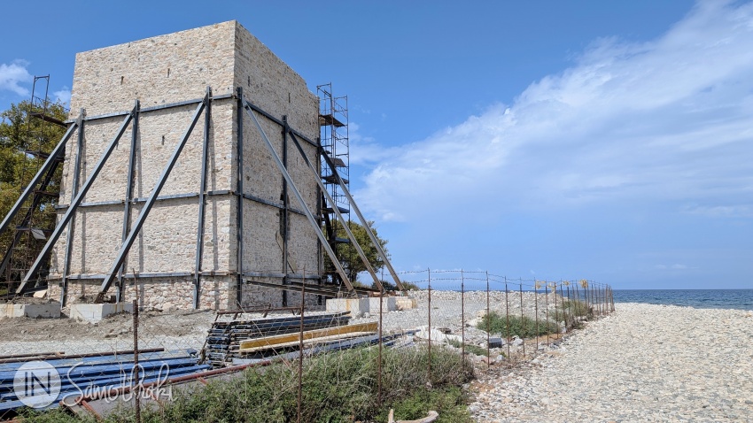 The tower is being restored.