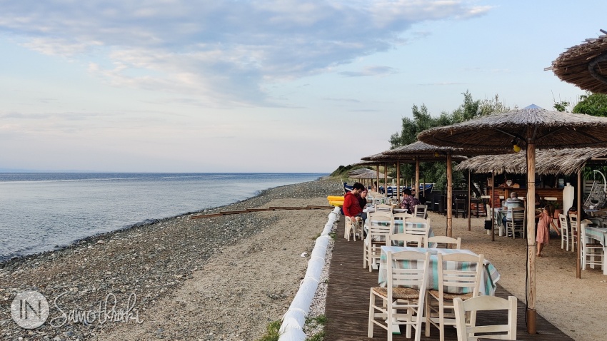 Every summer, sand is brought in to cover the pebbles.