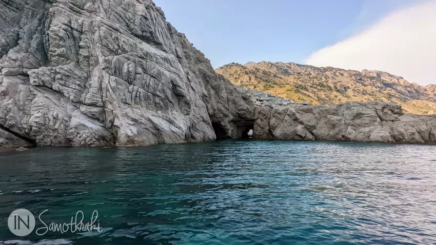In the south of the island the terrain is rough and the cliffs seem sculpted.