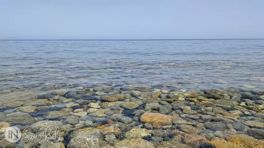 The sea waters are crystal clear.