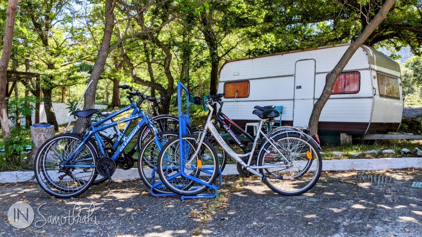 Bicycles for rent at Camping Varades