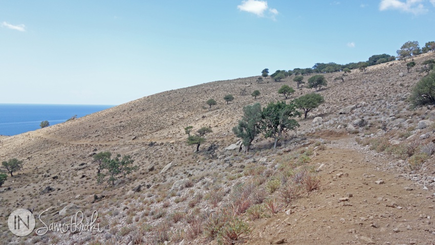 Desert landscape in the south of Samothrace