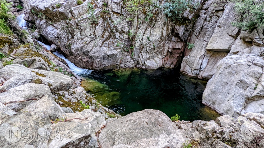 Vathra at the base of the Kleidosi Waterfall
