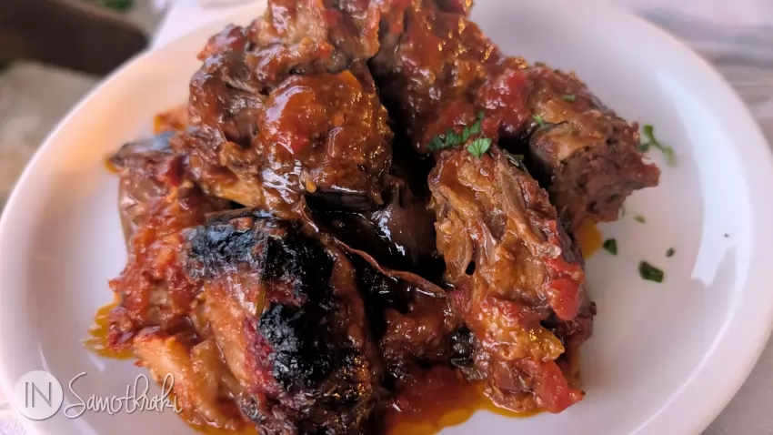 Goat with eggplant