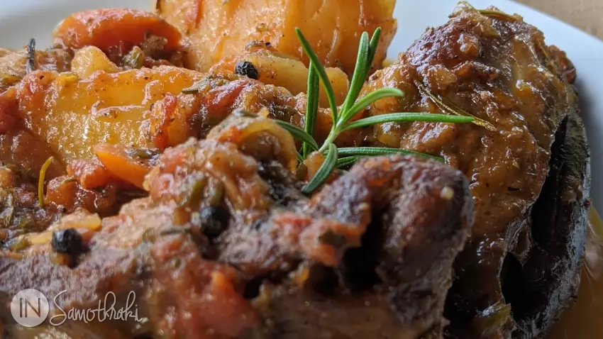 Goat with rosemary