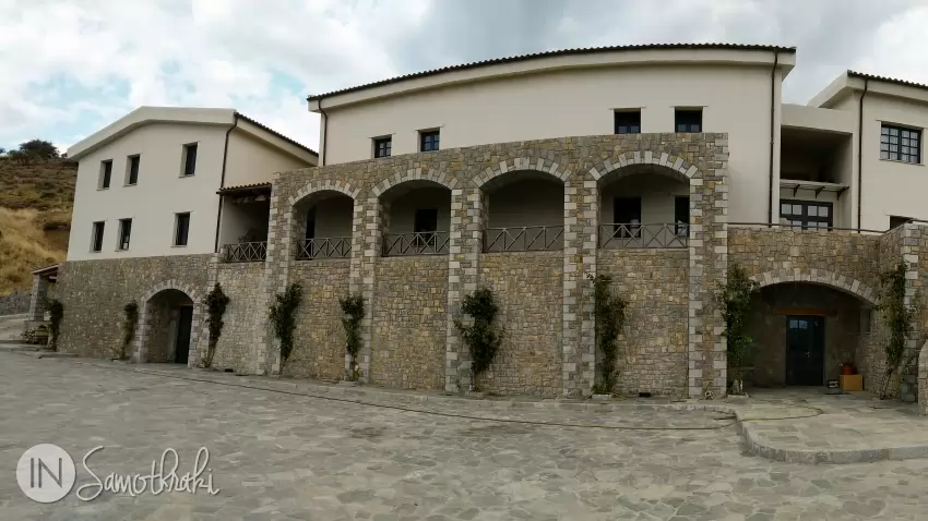 The Melmar Winery main building is a modern construction.