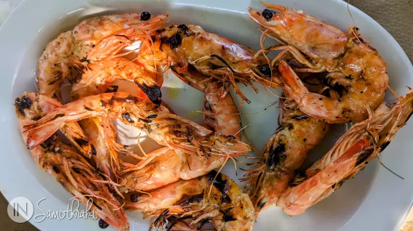 Grilled shrimps