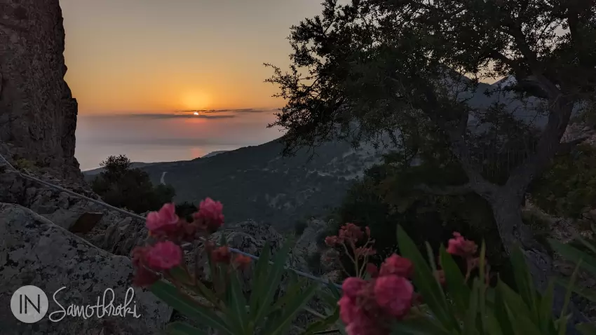 The sunset from the church of Panagia Krimniotissa