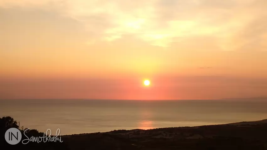 The view of the sunset