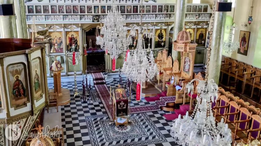The view from the top floor of the church