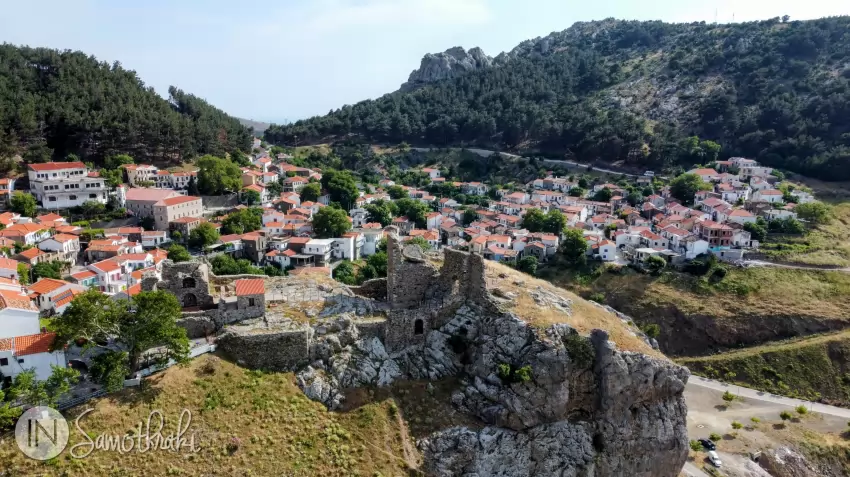 The Chora Castle was built on a rock.