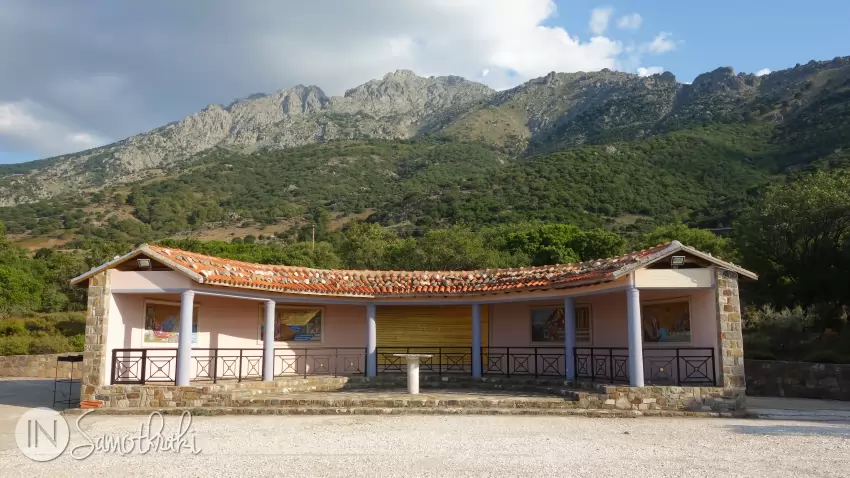 Saint Paul's altar in Samothraki with Mount Saos in the background.