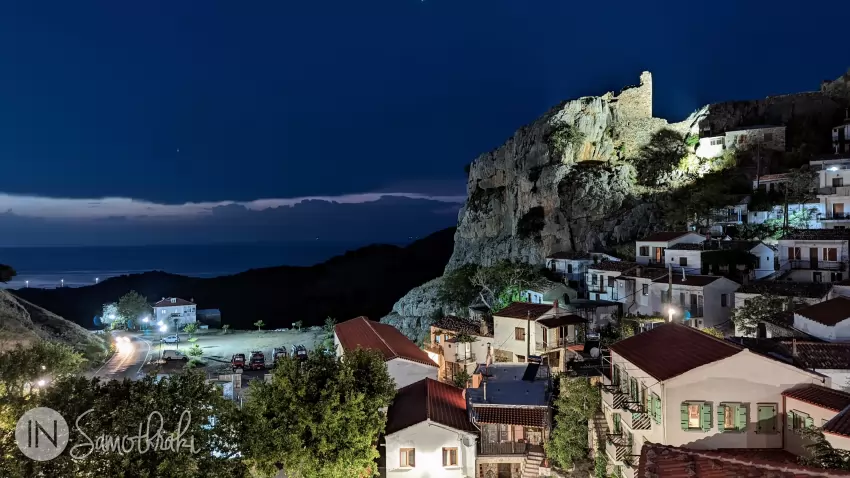 The view from the balcony at night
