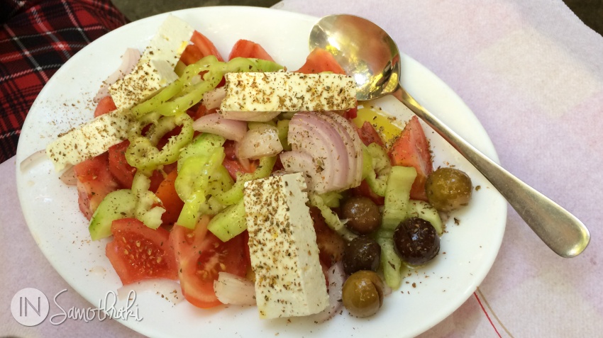 Greek salad at Taverna O Vrachos in Profitis Ilias