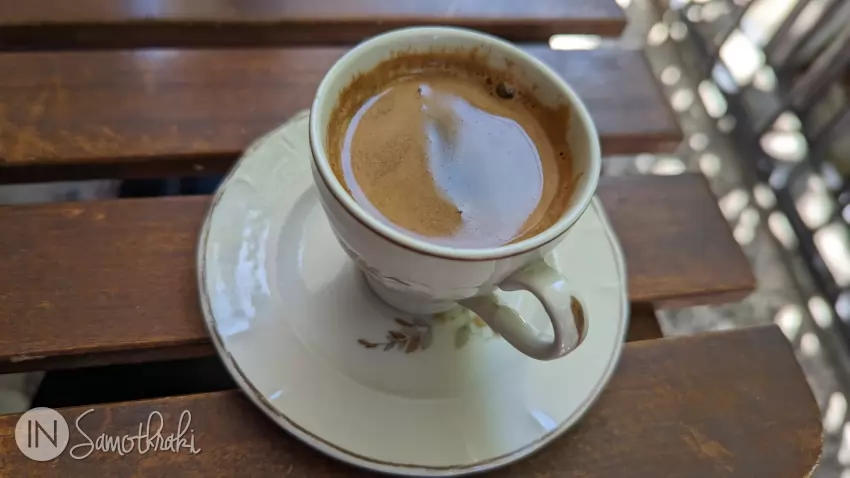 Greek coffee at Trapeza caf&eacute;
