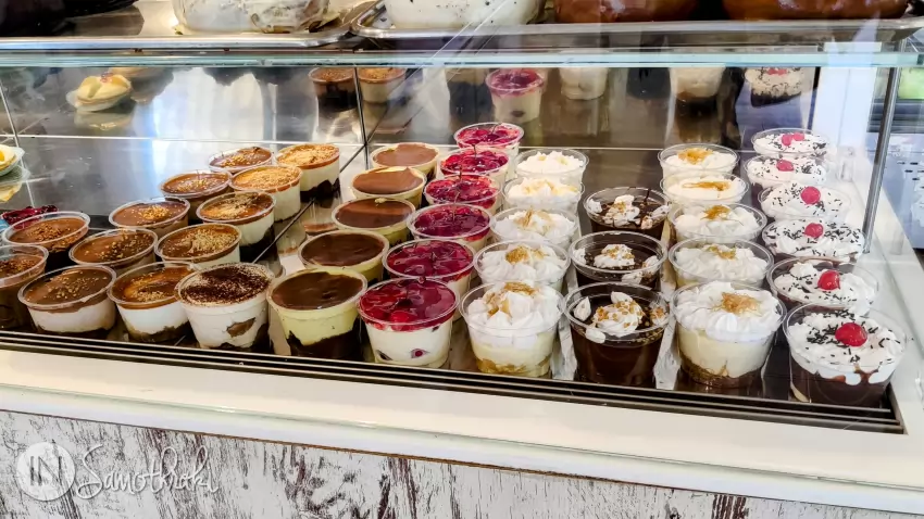 Various creams at Sandigi in Kamariotissa