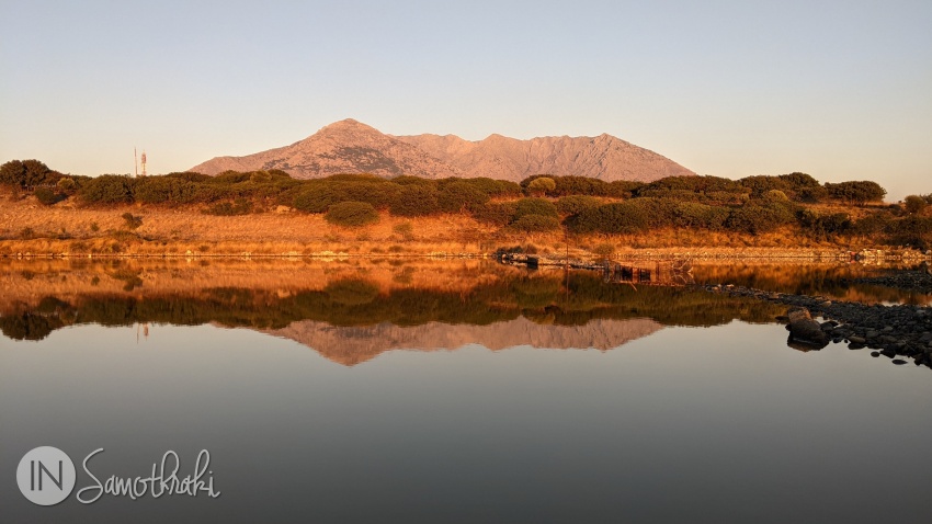 Mount Saos reflected in the waters of the lagoon
